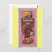 Thanksgiving met Turkije 1917 Briefkaart (Voorkant / Achterkant)