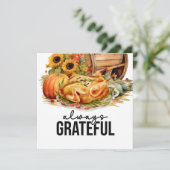 Thanksgiving met turkije bedankkaart (Staand voorkant)