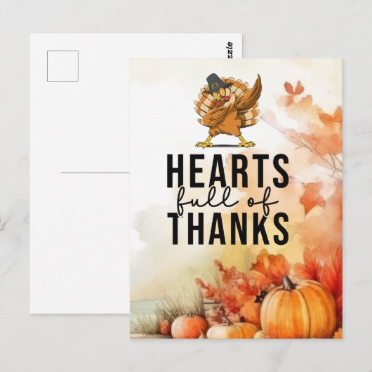 Thanksgiving met turkije briefkaart (Voorkant / Achterkant)