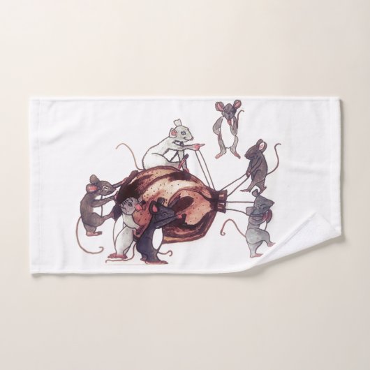 THANKSGIVING MICE STEAL TURKEY HAND TOWEL HANDDOEK (Handdoek)