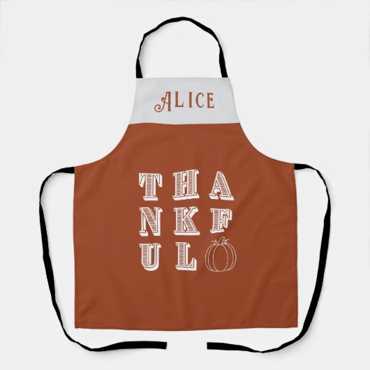 Thanksgiving minimalistisch eenvoudig dankbaar schort (Voorkant)