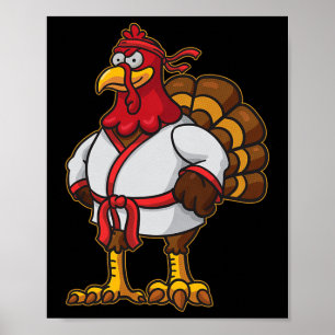 Thanksgiving Mma Kickboksen Judo Karate Gorgel Pla Poster