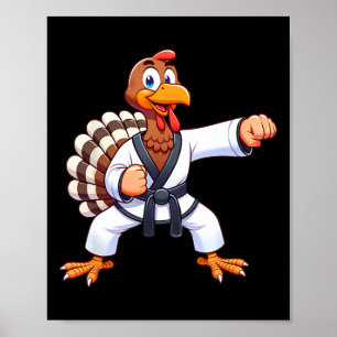 Thanksgiving MMA Kickboksen Judo Karate Turkije Ki Poster