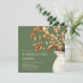 Thanksgiving Moderne Rustieke Vriendsgiving Kaart (Staand voorkant)