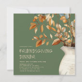 Thanksgiving Moderne Rustieke Vriendsgiving Kaart (Voorkant)