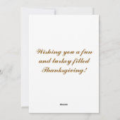 Thanksgiving Mona Lisa Pilgrim Feestdagenkaart (Achterkant)