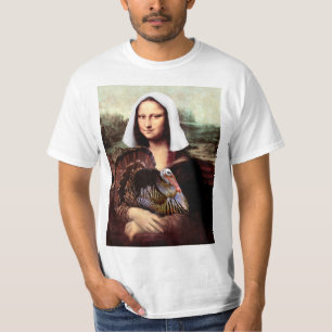 Thanksgiving Mona Lisa Pilgrim T-shirt