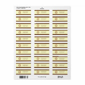 Thanksgiving Monogram WreatReturn Address Label (Full Sheet)
