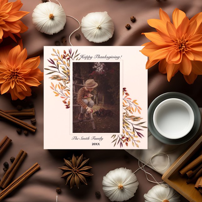 Thanksgiving mooie herfstslag foto (Cozy Autumn Happy Thanksgiving)