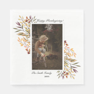Thanksgiving mooie herfstslag foto servet