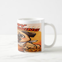  Thanksgiving Mug:  Pugsgiving Edition