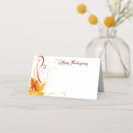 Thanksgiving Naam Plaats kaart (Voorkant)