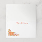 Thanksgiving Naam Plaats kaart (Buitenkant ongevouwen)