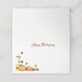 Thanksgiving Naam Plaats kaart (Buitenkant ongevouwen)