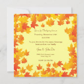 Thanksgiving najaar Herfst uitnodiging (Achterkant)