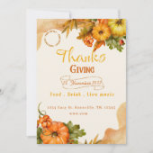 Thanksgiving najaarsuitnodiging kaart (Voorkant)