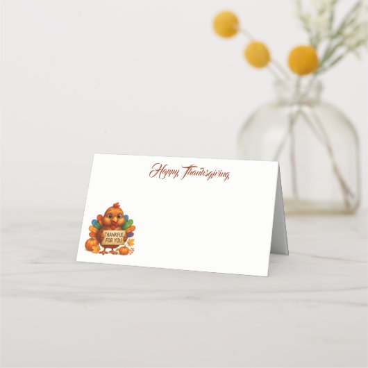 Thanksgiving Name Place Card (Voorkant)