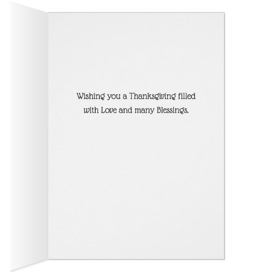 Thanksgiving Nature Wreath Grateful Greateful Card (Intérieur (Droit))