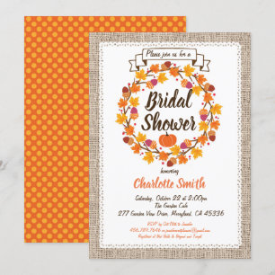 Thanksgiving nuptiale invitation couronnes