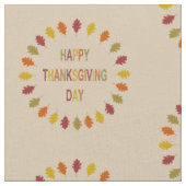 Thanksgiving Oak Leaves Pattered Stof (Close Up)