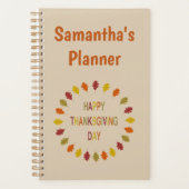 Thanksgiving Oak Verlaat aangepaste naam Planner (Voorkant)