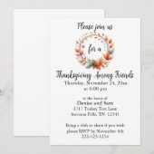 Thanksgiving onder vrienden kaart (Voorkant / Achterkant)