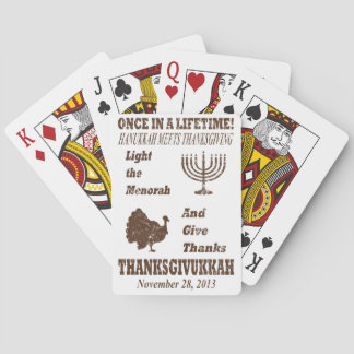  Thanksgiving ontmoet Hanukkah Poker-kaarten Pokerkaarten