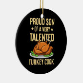 Thanksgiving Ontwerp voor een zoon van een Turkije Keramisch Ornament (Rechts)