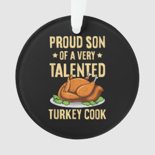 Thanksgiving Ontwerp voor een zoon van een Turkije Ornament