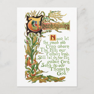 Thanksgiving Oogst Blessing Feestdagenkaart