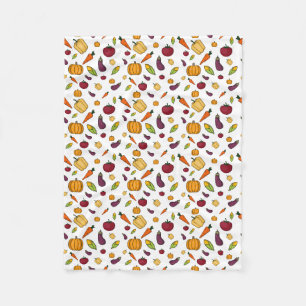 Thanksgiving oogst groentepatroon fleece deken
