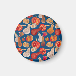 Thanksgiving Oogst: Pumpkin Art Magneet