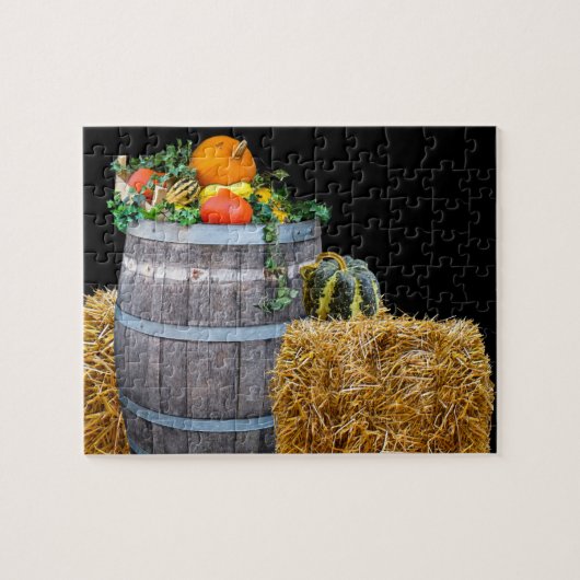 Thanksgiving Oogst Scene met loop en productie Legpuzzel (Horizontaal)
