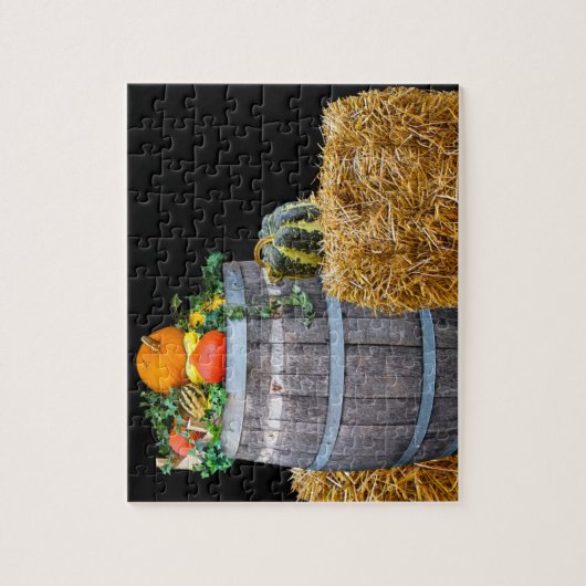 Thanksgiving Oogst Scene met loop en productie Legpuzzel (Verticaal)