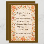 Thanksgiving Open House Fête Invitation (Devant / Derrière)