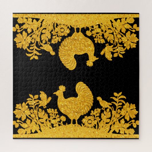 Thanksgiving or Turquie Floral Jigsaw Puzzle Puzzl (Vertical)