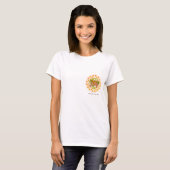Thanksgiving Orange Bohemian Mandala Autumn Leaves T-shirt (Voorkant volledig)
