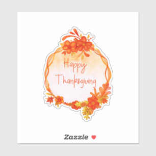 Thanksgiving Oranje herfstkleuren Sticker