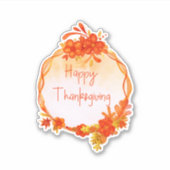 Thanksgiving Oranje herfstkleuren Sticker (Voorkant)