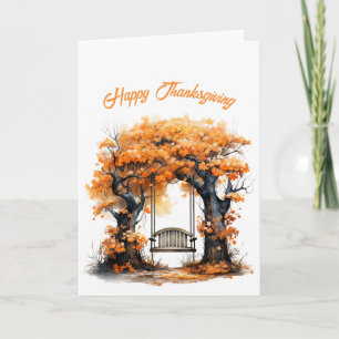 Thanksgiving Oranje schommel illustratie Kaart