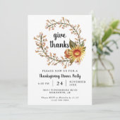 Thanksgiving Oranje ventilatorkleppen Kaart (Staand voorkant)