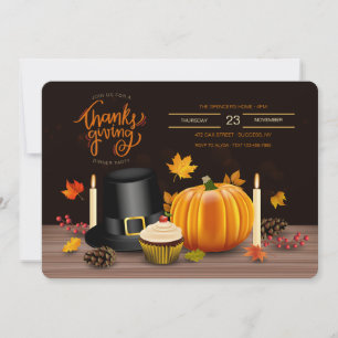 Thanksgiving Ornamenten Invitation Kaart