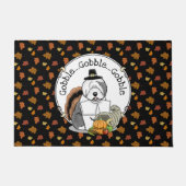 Thanksgiving Oude Engelse Sheepdog (grijs 1) Fun Deurmat (Voorkant)