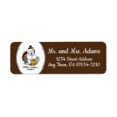 Thanksgiving Oude Engelse Sheepdog (grijs 1) Fun Etiket (Voorkant)