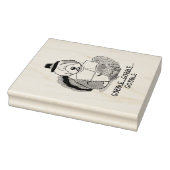 Thanksgiving Oude Engelse Sheepdog (grijs 1) Fun Rubberstempel (Stempel)