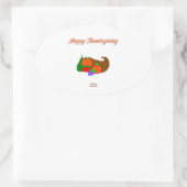 Thanksgiving Ovale Sticker (Tas)