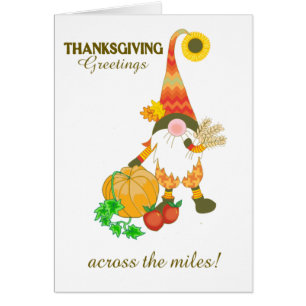Thanksgiving over de pompoen van Miles Cute Gnome