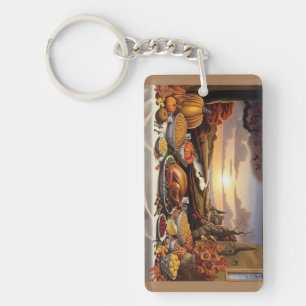 Thanksgiving Overvloed Acryl Sleutelhanger