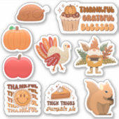 Thanksgiving pack 3 avec 9 modèles- autocollants (Devant)
