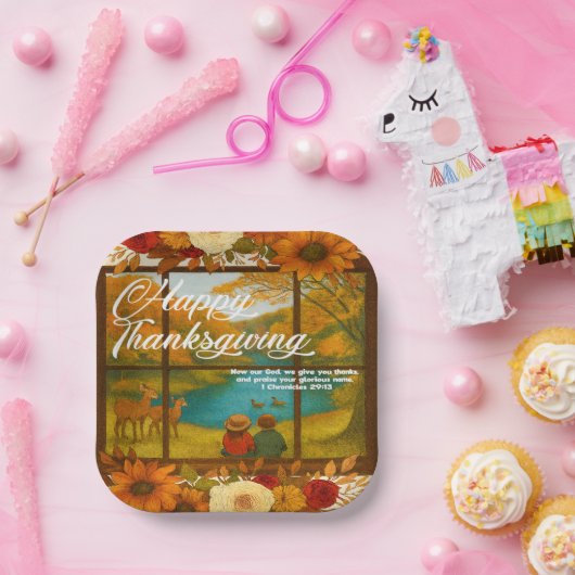 Thanksgiving Paper Plate Papieren Bordje (Feest)